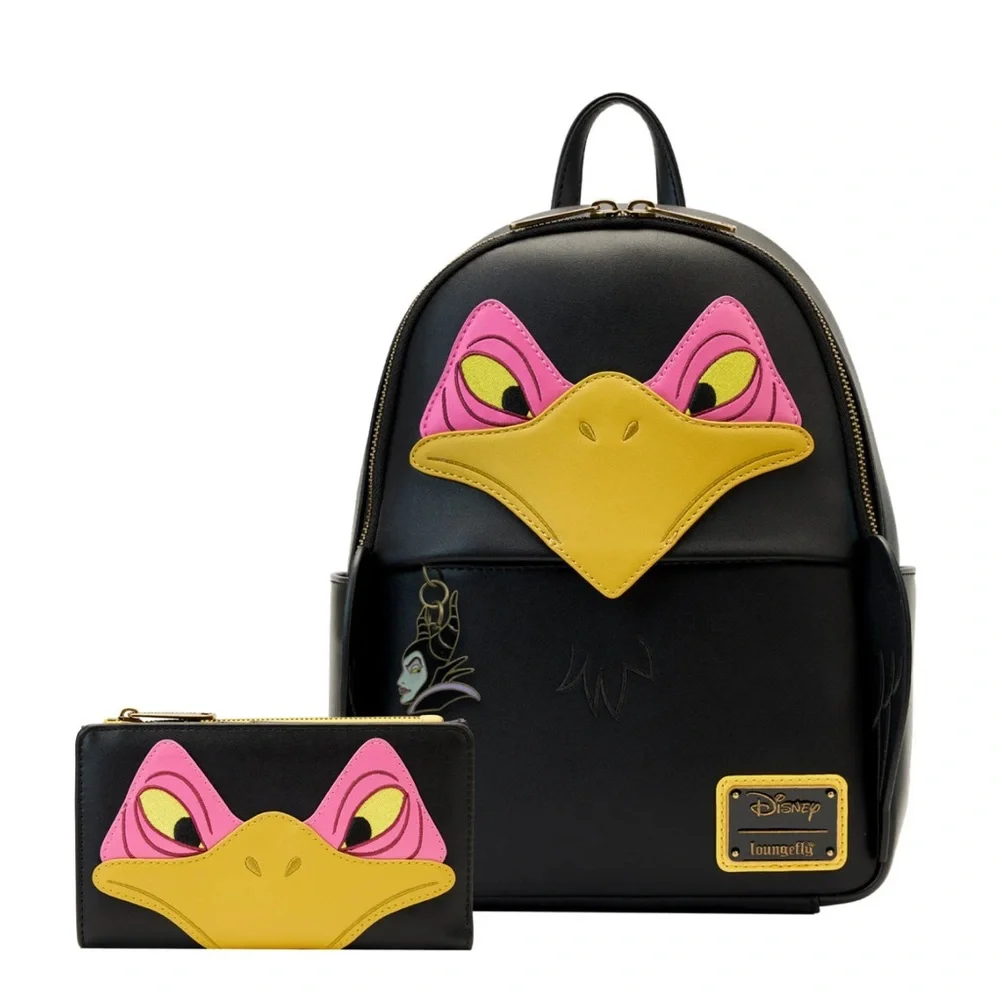 Loungefly Disney Sleeping Beauty Diablo Cosplay Mini Backpack & Wallet Set